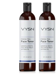 Fresh Tea Face Toner - Green & White Tea With Fruit Extracts - 2 Pack