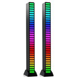 GetLit Sound Activated Multi-Color Light Bar - 2-Pack - Black