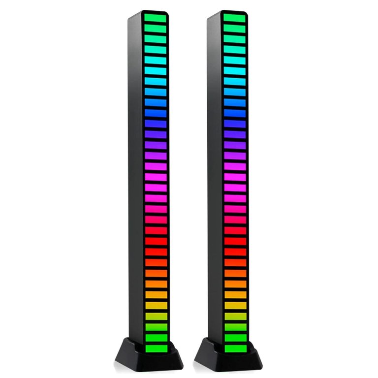 GetLit Sound Activated Multi-Color Light Bar - 2-Pack - Black