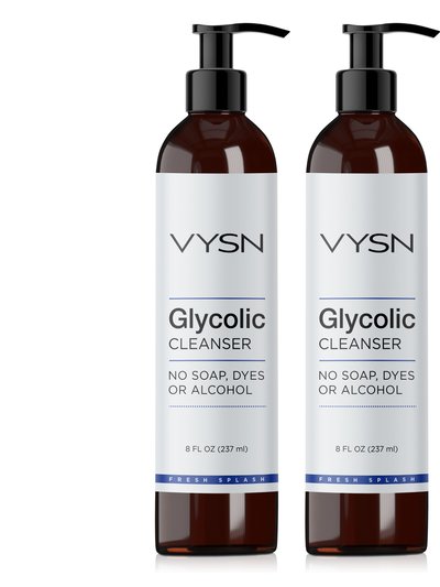 VYSN Glycolic Cleanser - No Soap, Dyes, or Alcohol - 2-Pack -  8 oz product