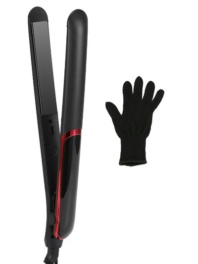VYSN Hair Straightener Curling Iron 2 In 1 Twist Hair Straightener Ceramic Plate Hair Curler With Temperature Adjust LCD Display Glove product
