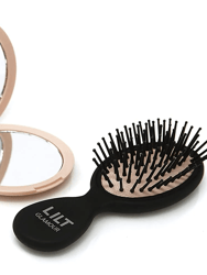 Lilt 2-Piece Compact Hair Brush & Mirror Gift Set