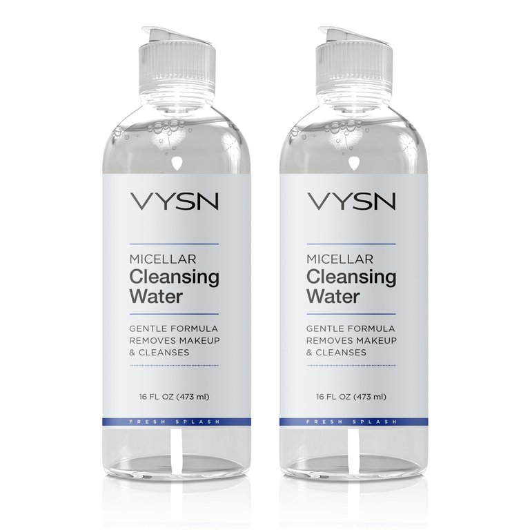 Micellar Cleansing Water - Gentle Formula Removes Makeup & Cleanses - 2-Pack - 16 oz