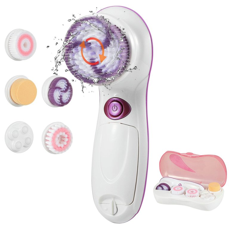 Multi - Functional Electric Cleansing 5 In 1 Face Waterproof Spin Brush For Gentle Exfoliating And O Acne, Blackheads And Dead Skin, Cleansing Face