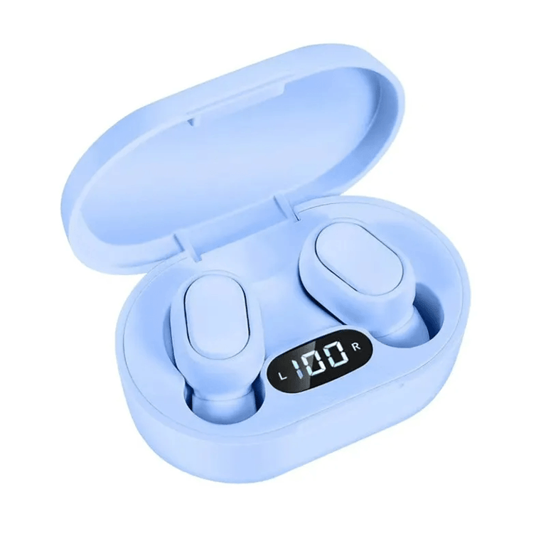 RockinPods Waterproof Bluetooth Earbuds With Digital Display - Blue