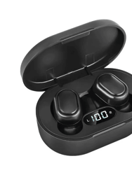 RockinPods Waterproof Bluetooth Earbuds With Digital Display - Black