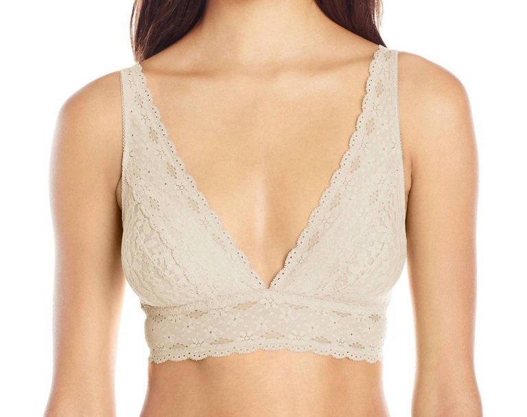 Halo Lace Soft Cup Bralette Bra In Natural Nude - Natural Nude