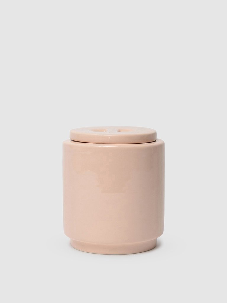 Gloss Ceramic Dog Treat Jar - Rose Gloss