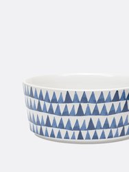 Shibori Printed Dog Bowl - Triangles
