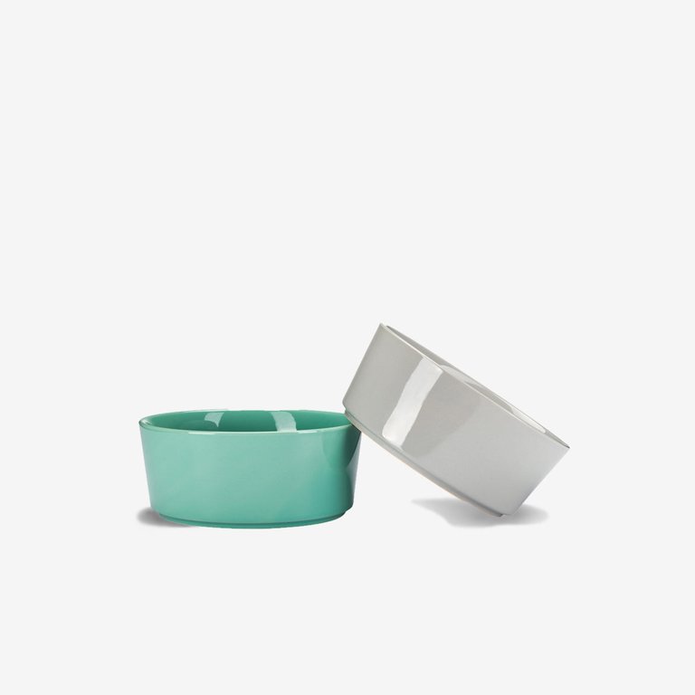 Simple Solid Dog Bowl Mint