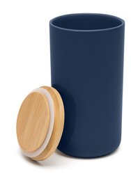 Simple Solid Dog Treat Jar Royal Blue