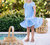 Girls' Ellie Dress In Periwinkle Palm