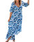 Saline Maxi Dress In Cobalt Tropical