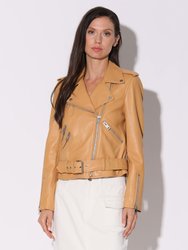 Allison Jacket, Macaroon - Leather