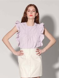 Amy Skirt, Oyster Patent - Leather