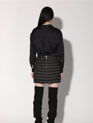 Charlotte Skirt, Tribeca Tweed Black Black