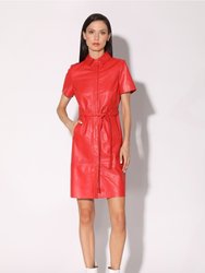Chloe Dress, Scarlet - Leather
