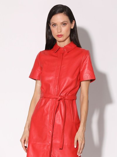 Walter Baker Chloe Dress, Scarlet - Leather product