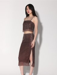 Crista Skirt, City Sequin Mink