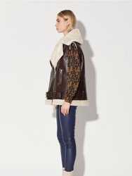 Donna Vest Shearling Leather - Mocha Leather/Off White Fur