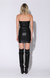 Elyssa Dress, Black - Stretch Leather