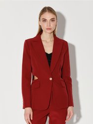 Felicia Blazer, Merlot - Suiting