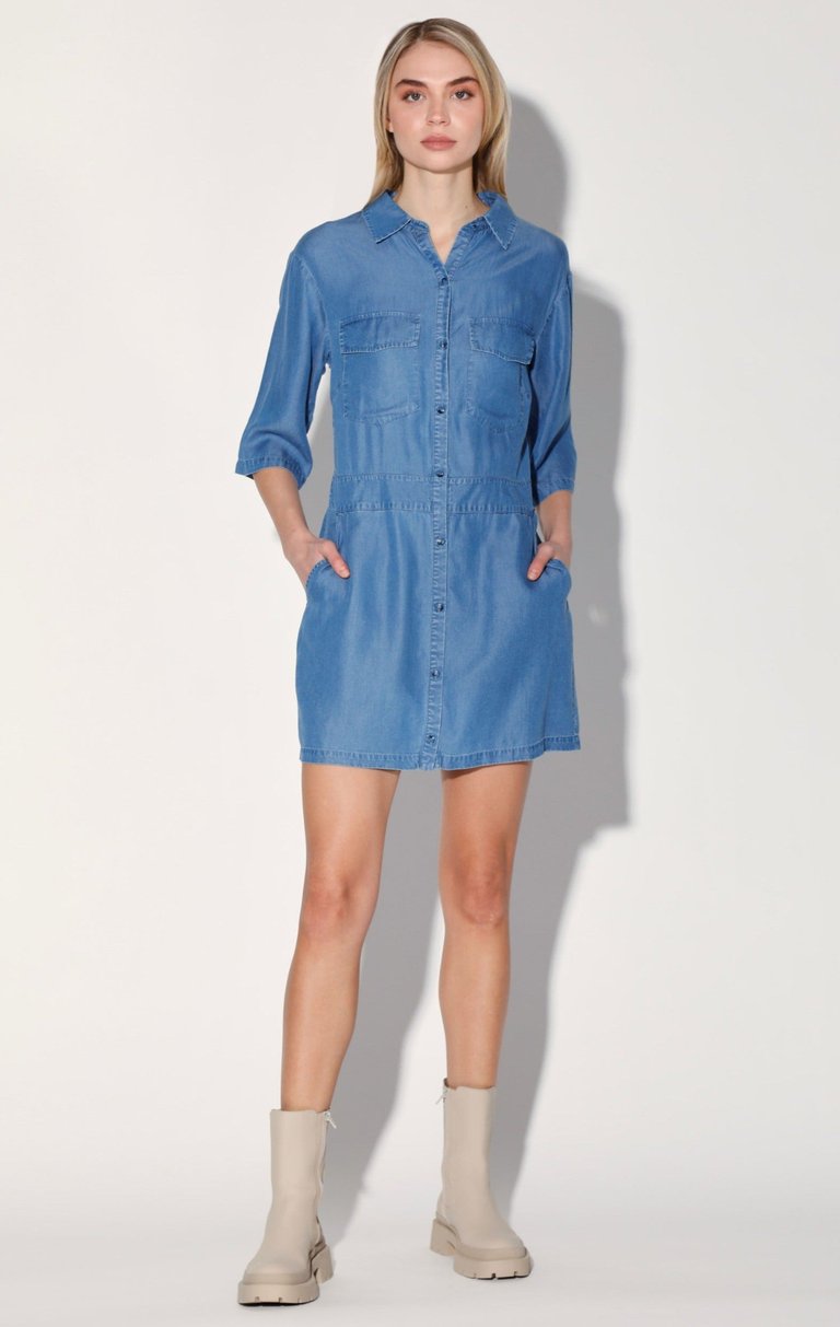 Finley Dress - Medium Wash