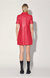 Finley Leather Dress - Cerise