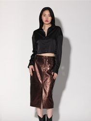 Glynice Skirt, Bronze Leather