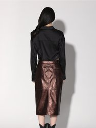 Glynice Skirt, Bronze Leather