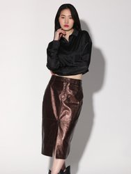 Glynice Skirt, Bronze Leather - Bronze Leather
