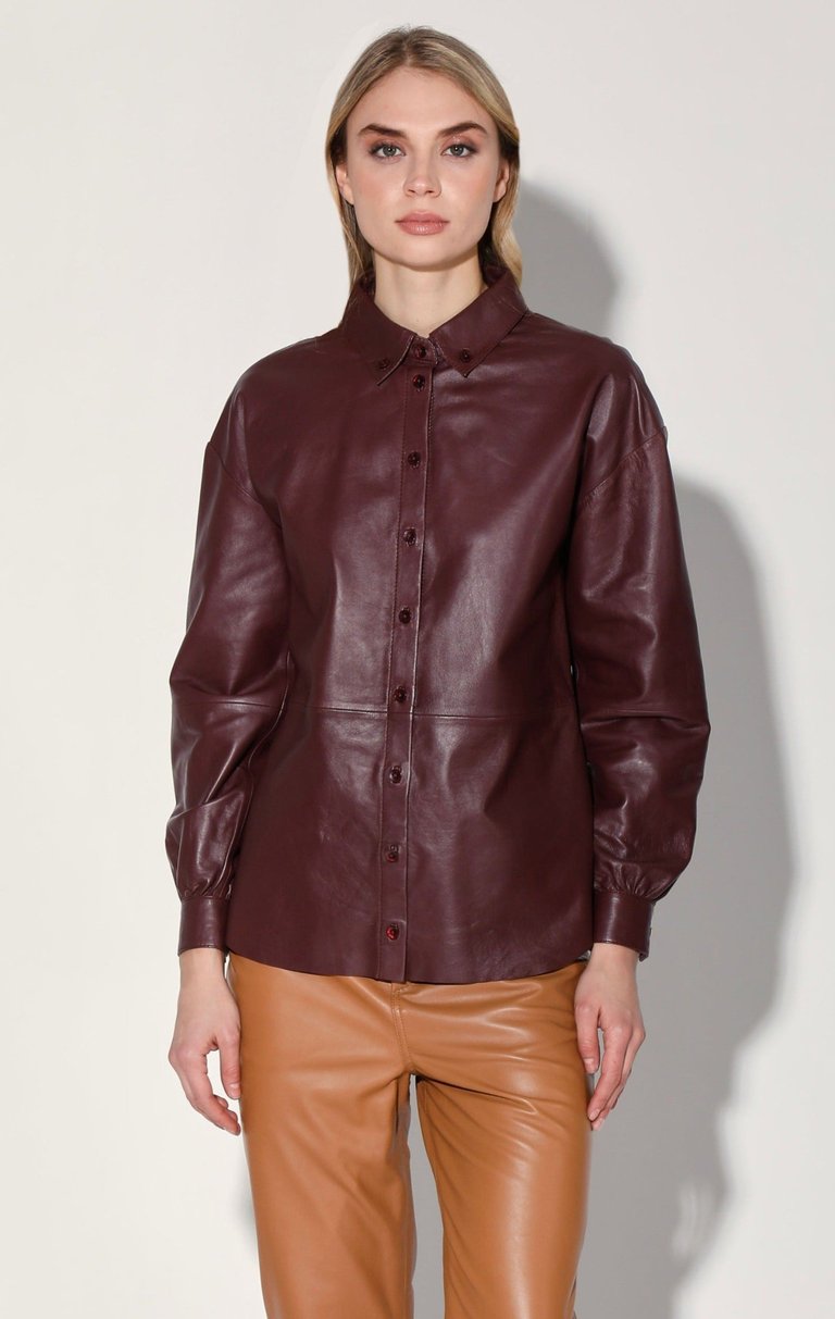 Jaycee Top, Plum - Leather - Plum