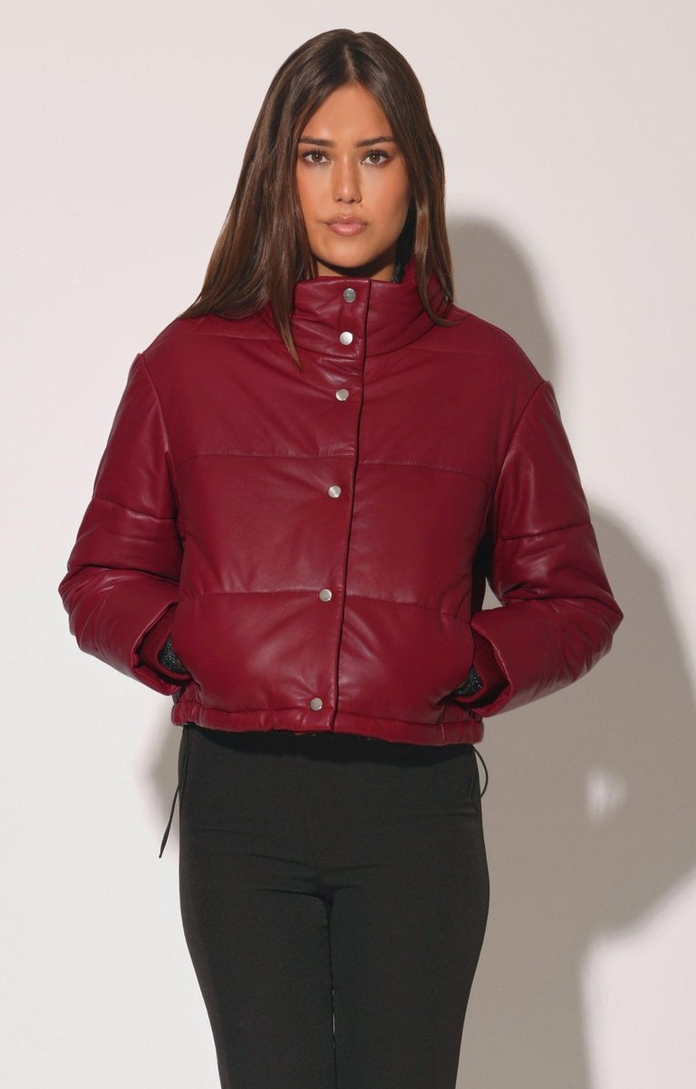 Jesse Jacket, Garnet - Leather - Garnet