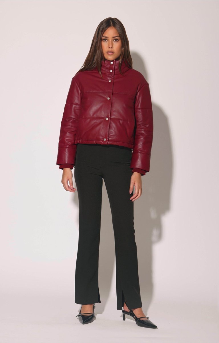 Jesse Jacket, Garnet - Leather