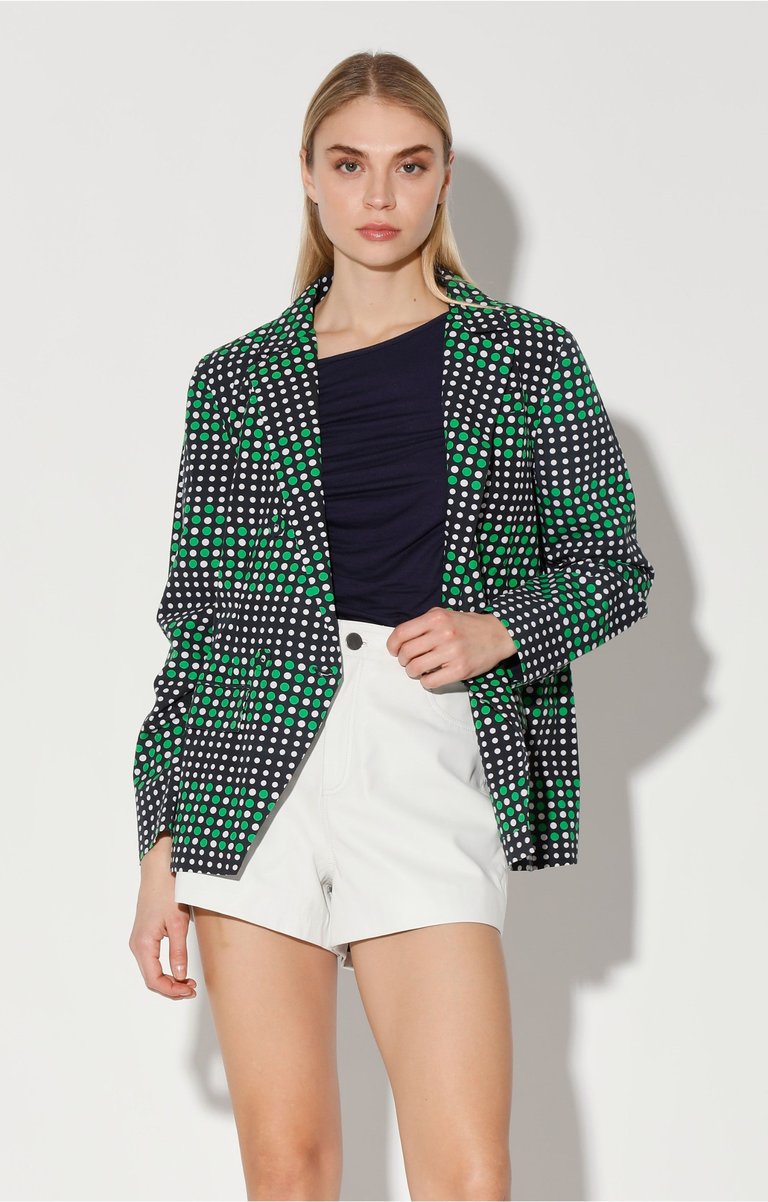 Jordana Blazer, Dot Mirage - Cotton Sateen