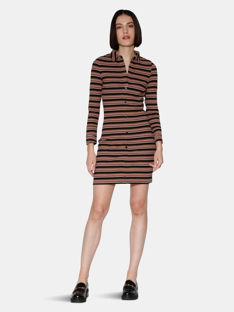 Julianne Dress - Rib Stripe Knit