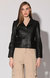 Karter Leather Jacket - Black - Black