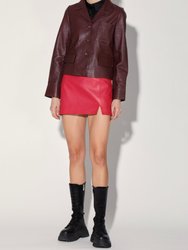 Karter Leather Jacket - Plum  - Plum