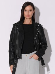 Kingsley Jacket VT Leather - Black