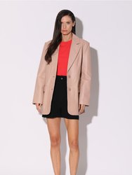 Kira Blazer, Rose Pink - Leather