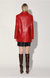 Kira Leather Blazer - Red