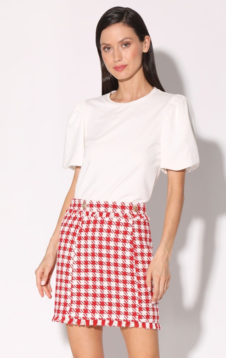 Laurette Skirt, Picnic Tweed Red