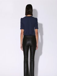 Lexie Pant, Black - Stretch Leather