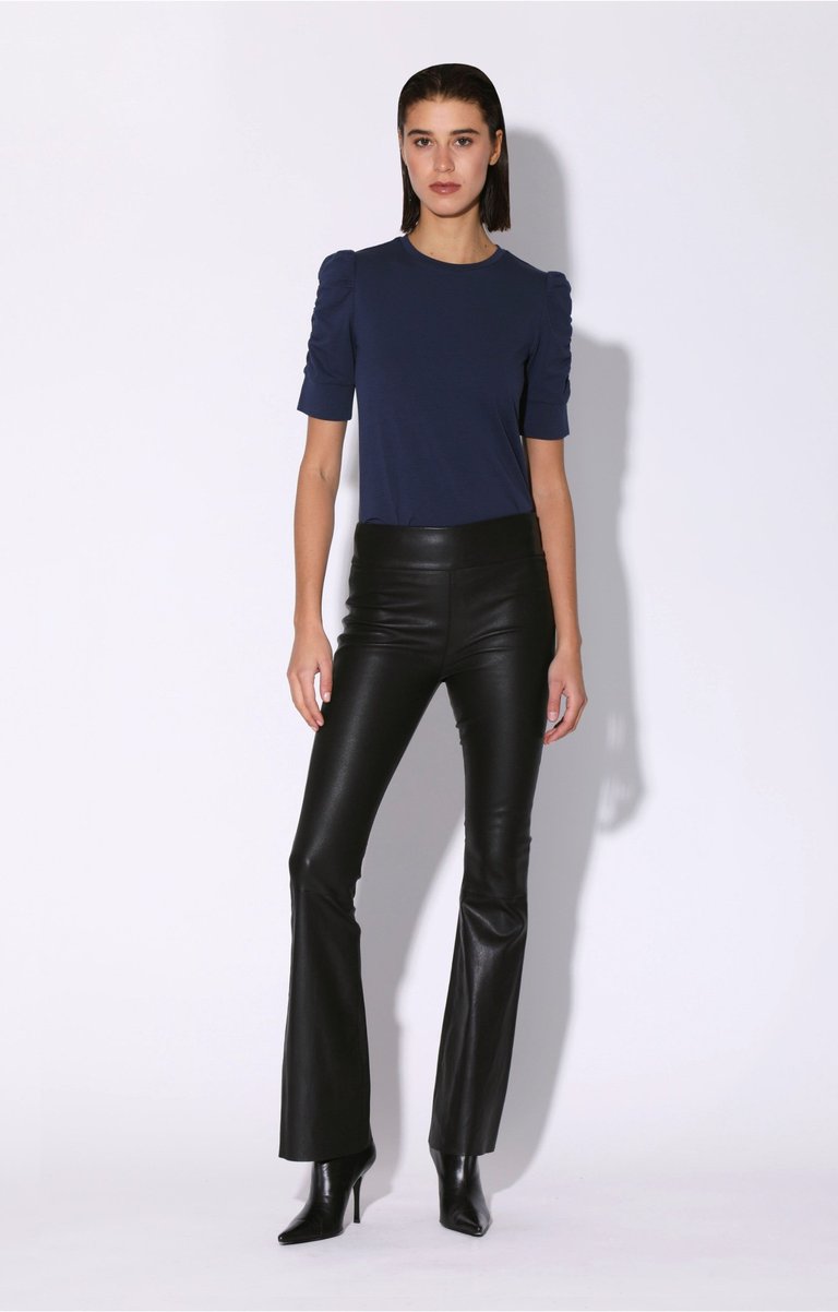 Lexie Pant, Black - Stretch Leather