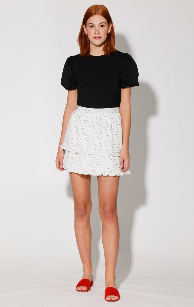 Liv Skirt - White with Black