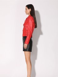 Liz Jacket, Scarlet - Leather