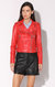 Liz Jacket, Scarlet - Leather