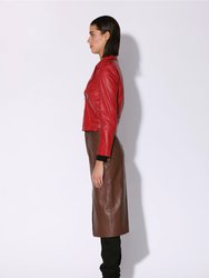 Liz Leather Jacket - Red