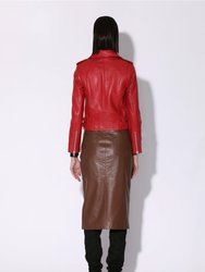 Liz Leather Jacket - Red