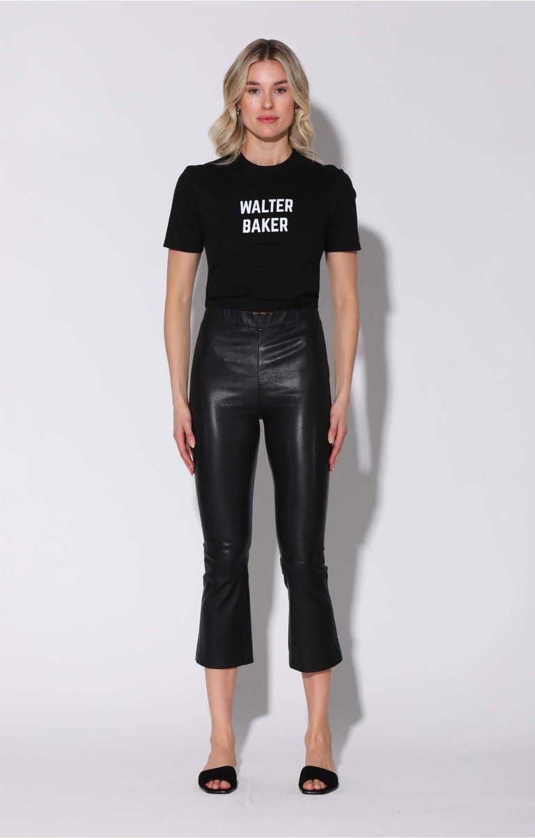 Lori Pant, Black - Stretch Leather